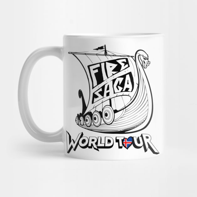 Fire Saga World Tour T-Shirt - White by BPtheMaker